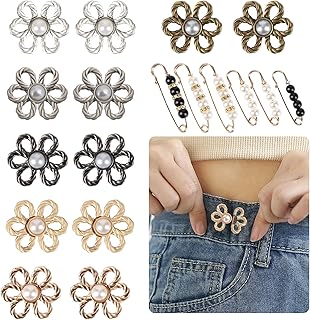 NOWFRESH 20 Sets Pant Waist Tightener for Women - No Sewing Required Metal Button Tighteners | Instant Fix for Loose Denim & Pant (Fits All Body Types)