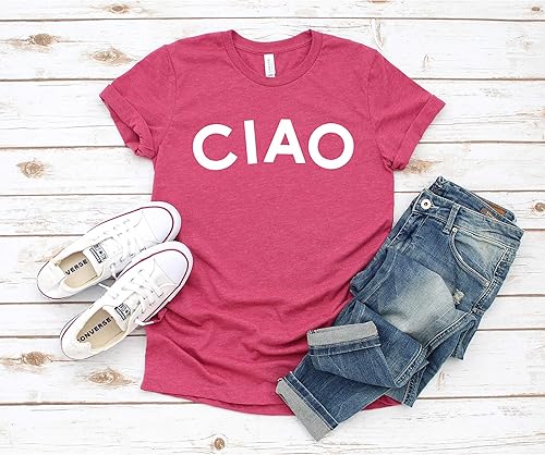 Miniatura 5 de CIAO T Shirt Womens T-Shirt Casual Top Graphic Tee Short Sleeve Shirt Goodbye T Shirt Hello T-Shirt