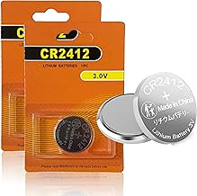 CR2412 3V Lithium Batteries, 2412 Coin Cell Battery 2 Pack for Car Key,Remote Controls
