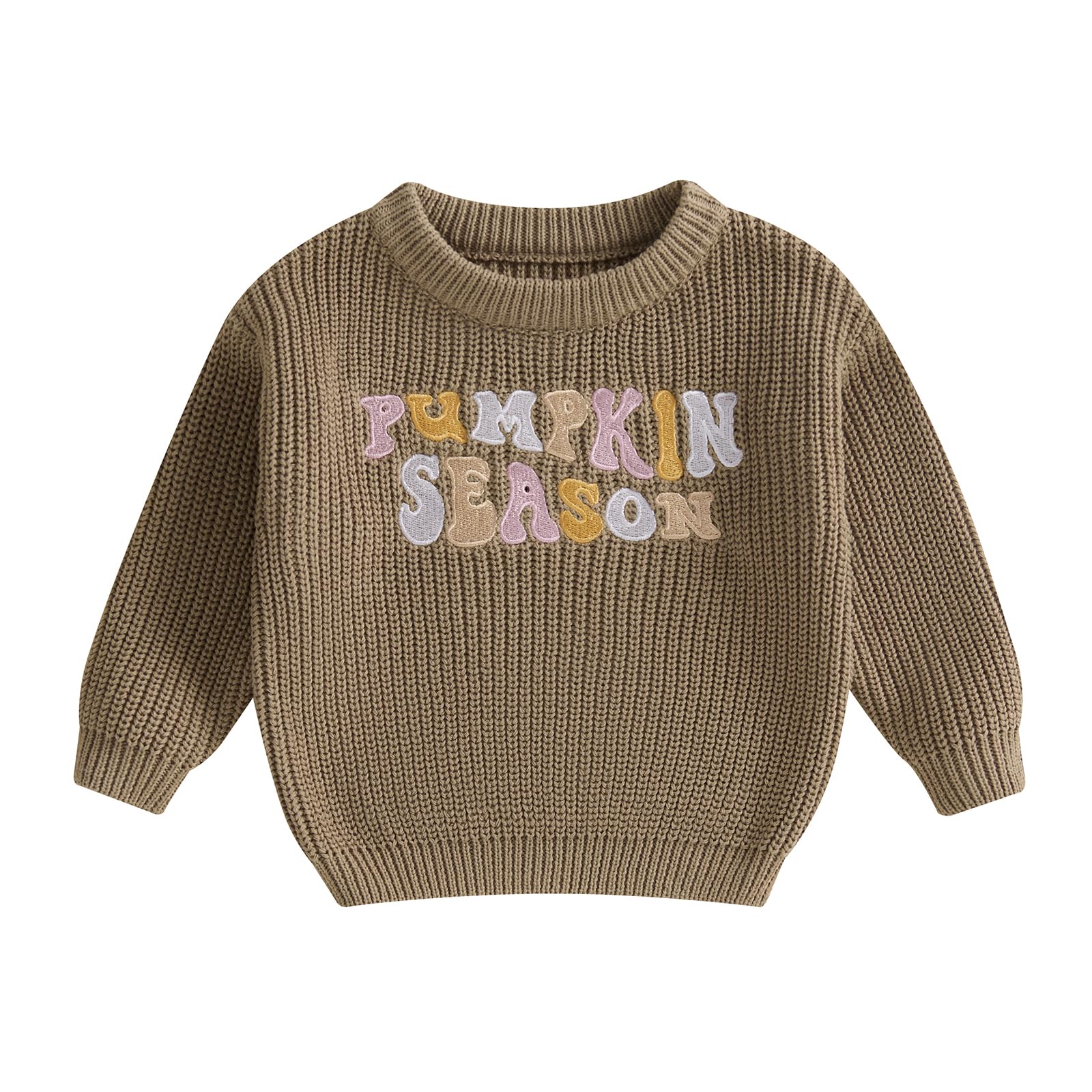 LSFYSZD Toddler Baby Girls Boys Halloween Pumpkin Sweaters Long Sleeve Crew Neck Winter Warm Knitwear Pullover Jumpers Top — view 231