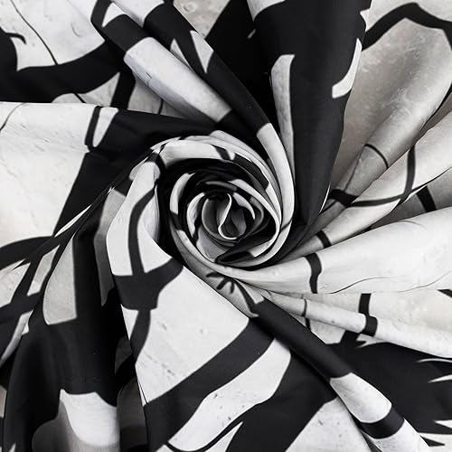 Miniatura 5 de EOBTAIN Cortina de ducha de calabaza de Halloween espeluznante para baño, cortina de ducha de murciélago y cuervo en el árbol muerto con 12 ganchos