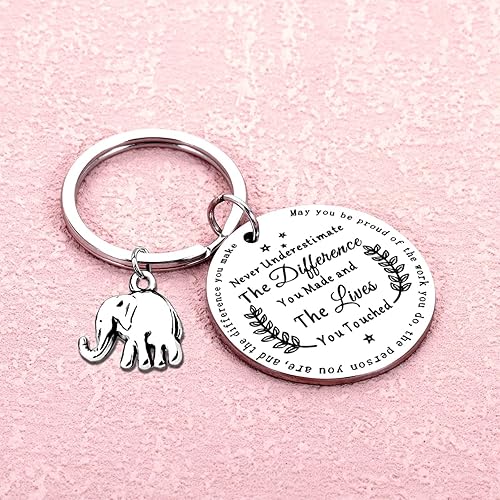 Miniatura 5 de Appreciation Gifts Inspirational Elephant KeychainS Thank You Keyring for Women Teacher Volunteer Employee Gifts