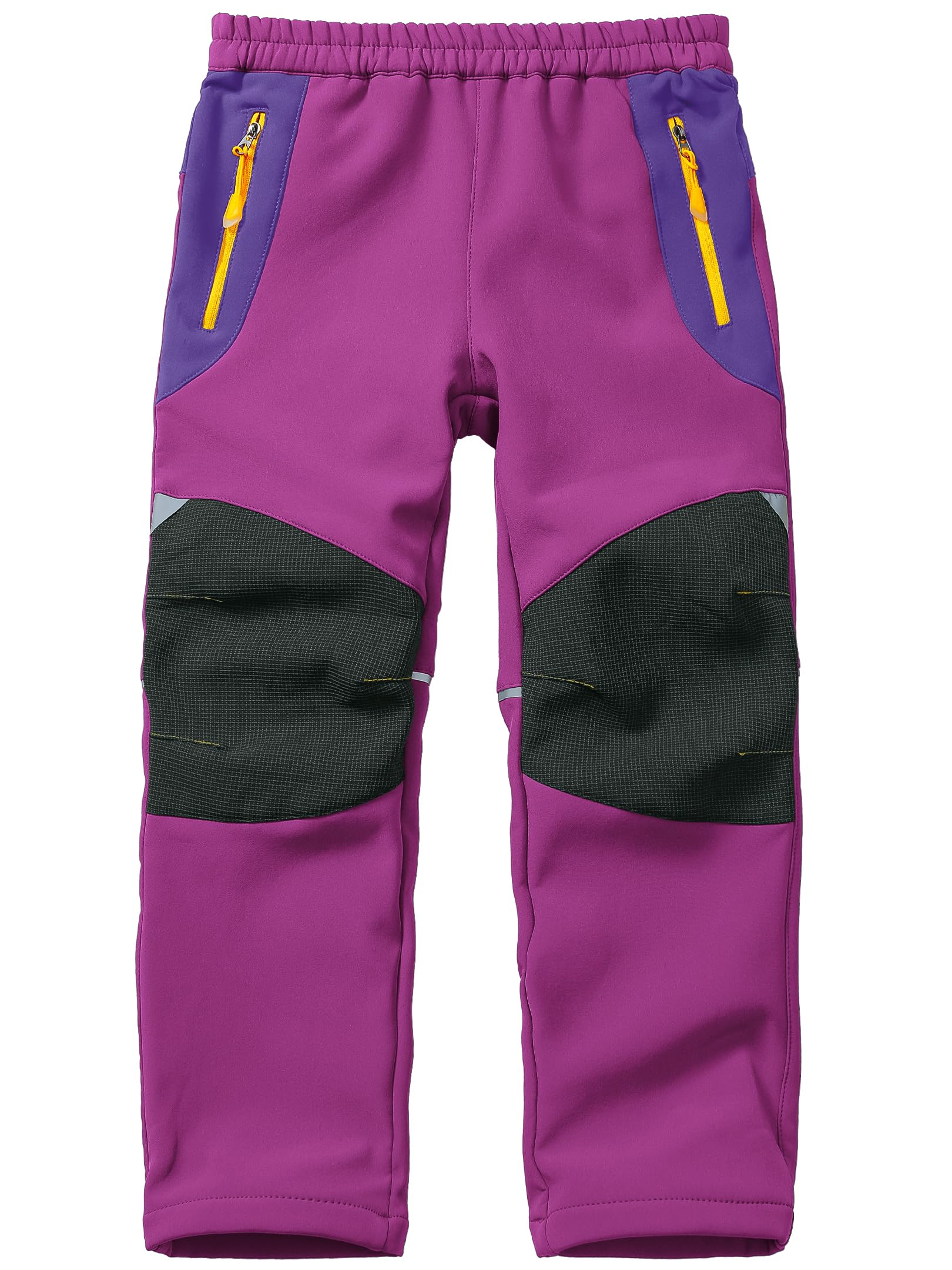 Kinder Softshellhose Wasserdicht Skihose Warm Outdoorhose Thermohose Gefüttert Winterhose Wanderhose Cargohose für Jungen und Mädchen
