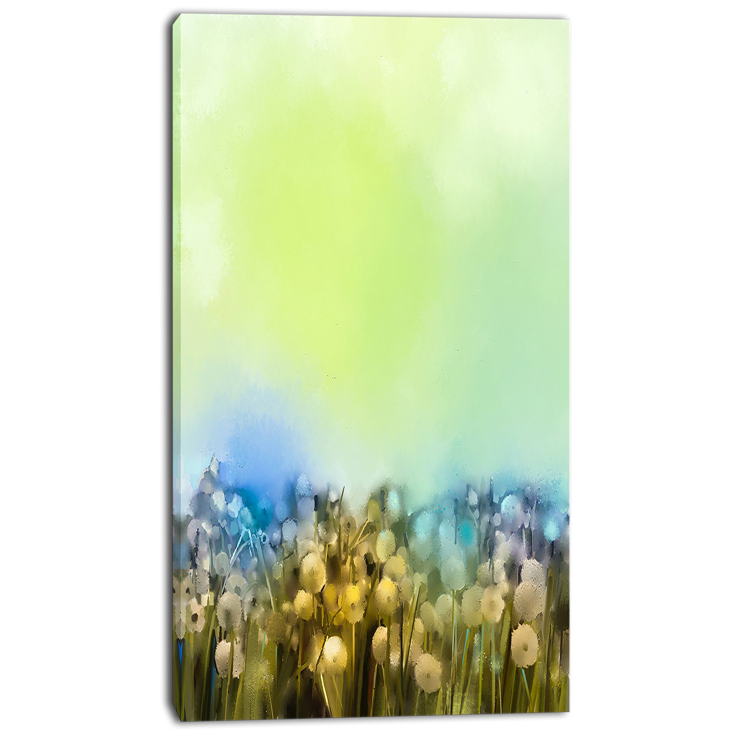Design Art PT14082-28-60 White Garden in Soft Color-Flower Canvas Print Artwork, 28x60