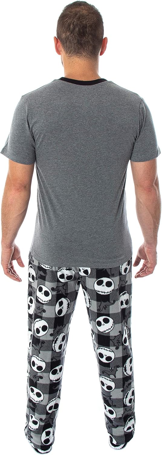 Seven Times Six Nightmare Before Christmas Jack Skellington 3 Piece Gift Set Pajama Pants, Shirt, and Cozy Socks