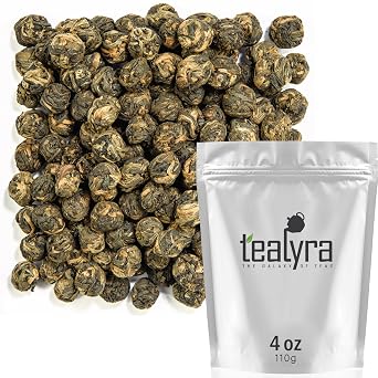Tealyra - Black Dragon Pearls - Yunnan Special Black Tea - Loose Leaf Tea - Bold Caffeine - 110g 4-ounce