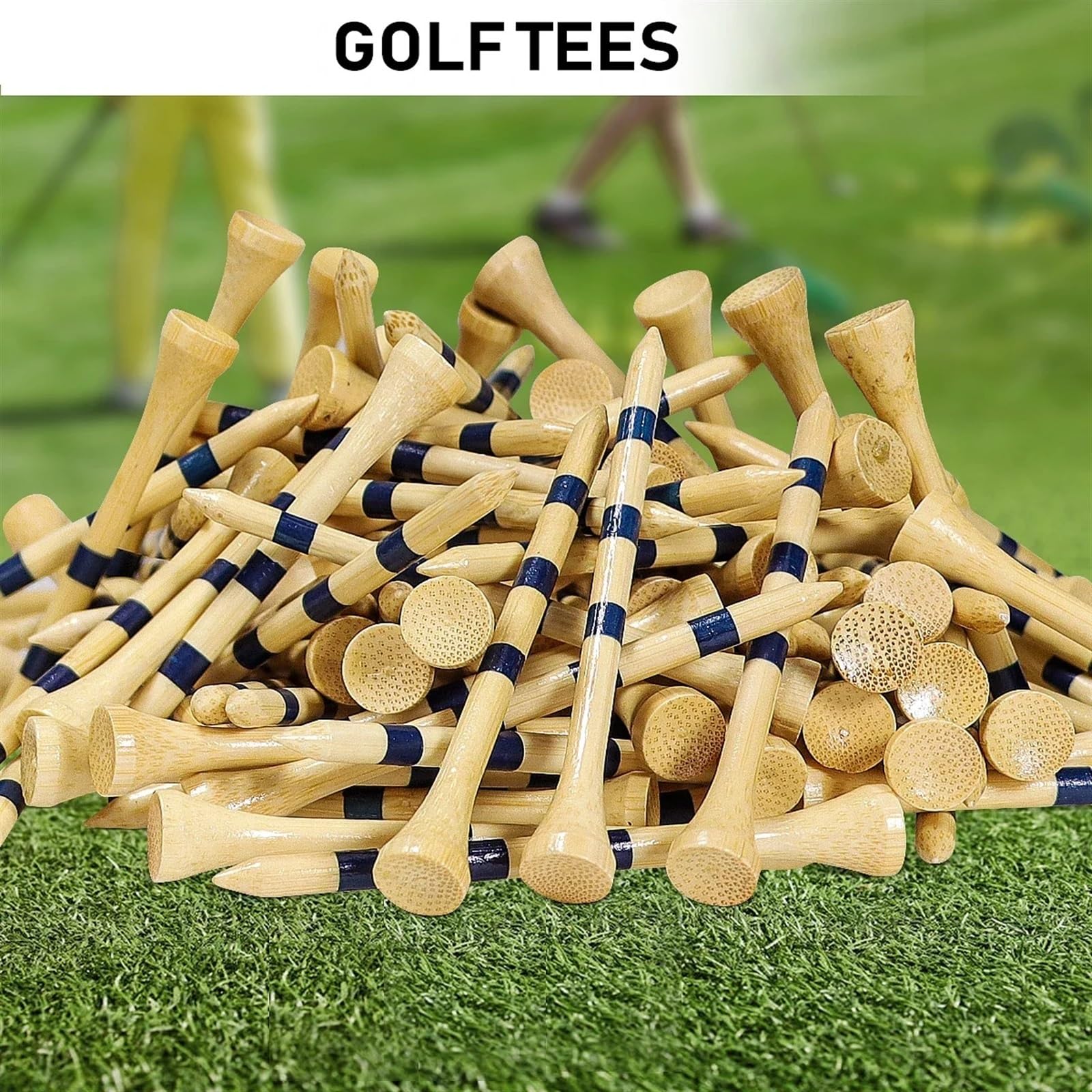 Golf Tee 50 stücke Holz Golf Tees Stabile Golf Nägel for Fahrer Oder Eisen Holz T System FüR Einen Idealen Abschlag