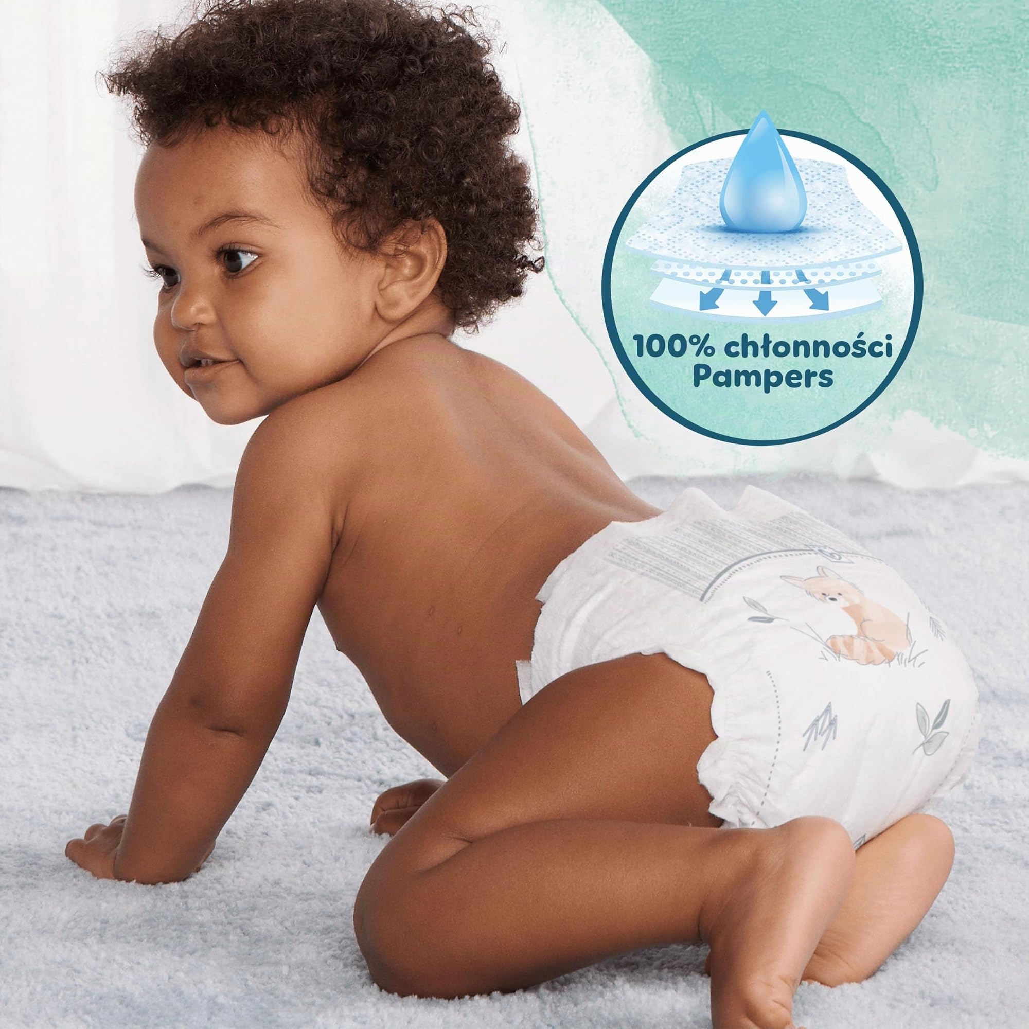 Pampers Pañales para bebé tamaño 2 (4-8 kg) armonía, caja mensual, protección suave de la piel e ingredientes a base de plantas, 204 unidades