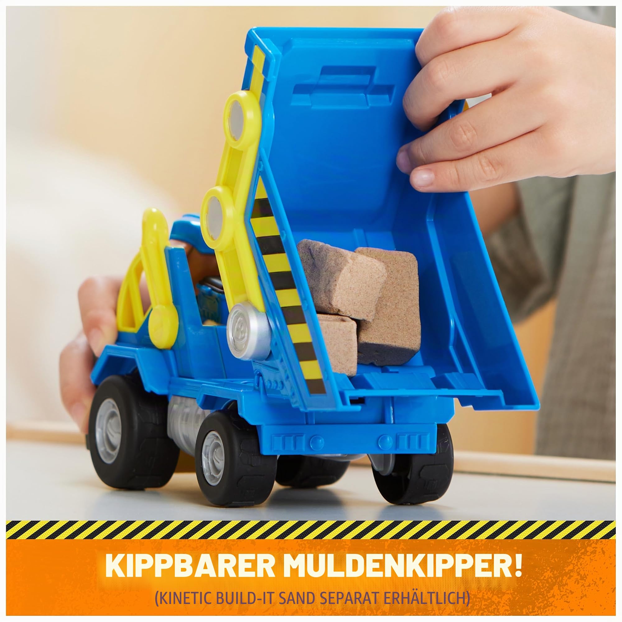 Rubble & Crew Wheeler's Muldenkipper Konstruktionsspielzeug & Sammelfigur | Bewegliche Roller, kippbares LKW-Bett, Wheeler-Actionfigur, Rollenspiel, Kinderspielzeug, für Jungen und Mädchen ab 3 Jahren