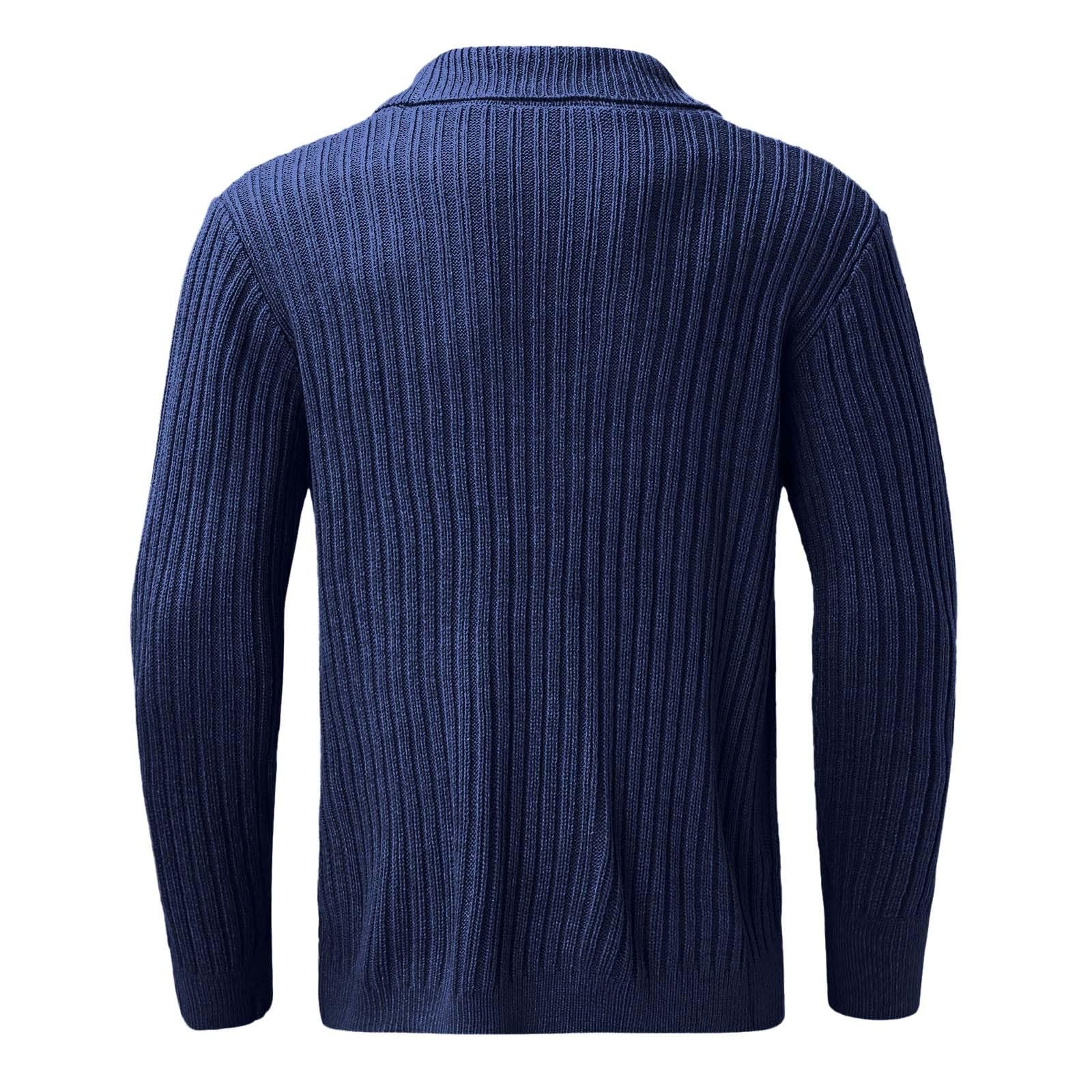 Cardigan De Lana Hombre, Chaqueta De Punto Hombre Cuello De Pico Otoño Invierno Cálido Chaqueta Suéter De Manga Larga De Moda Casual Jersey Clásico Sólido Color Chaqueta De Entretiempo De Punto