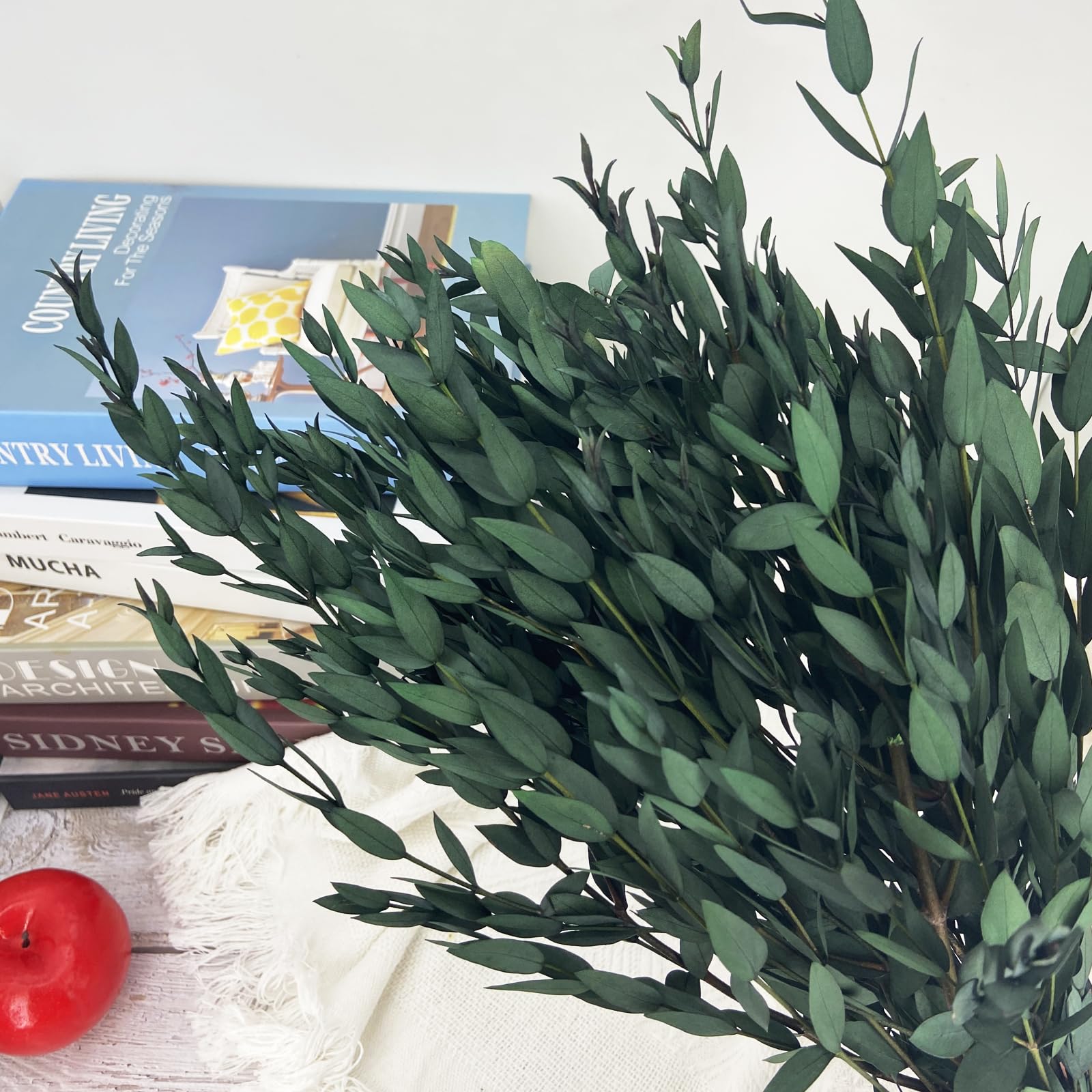 Birtlynn Preserved Dried Eucalyptus Greenery Stems, 20+ Pcs 16 inches Natural Long Lasting Eucalyptus Bundles for Vase Arrangements Home Decoration Photo Props Parties and Weddings, DIY Décor-Green