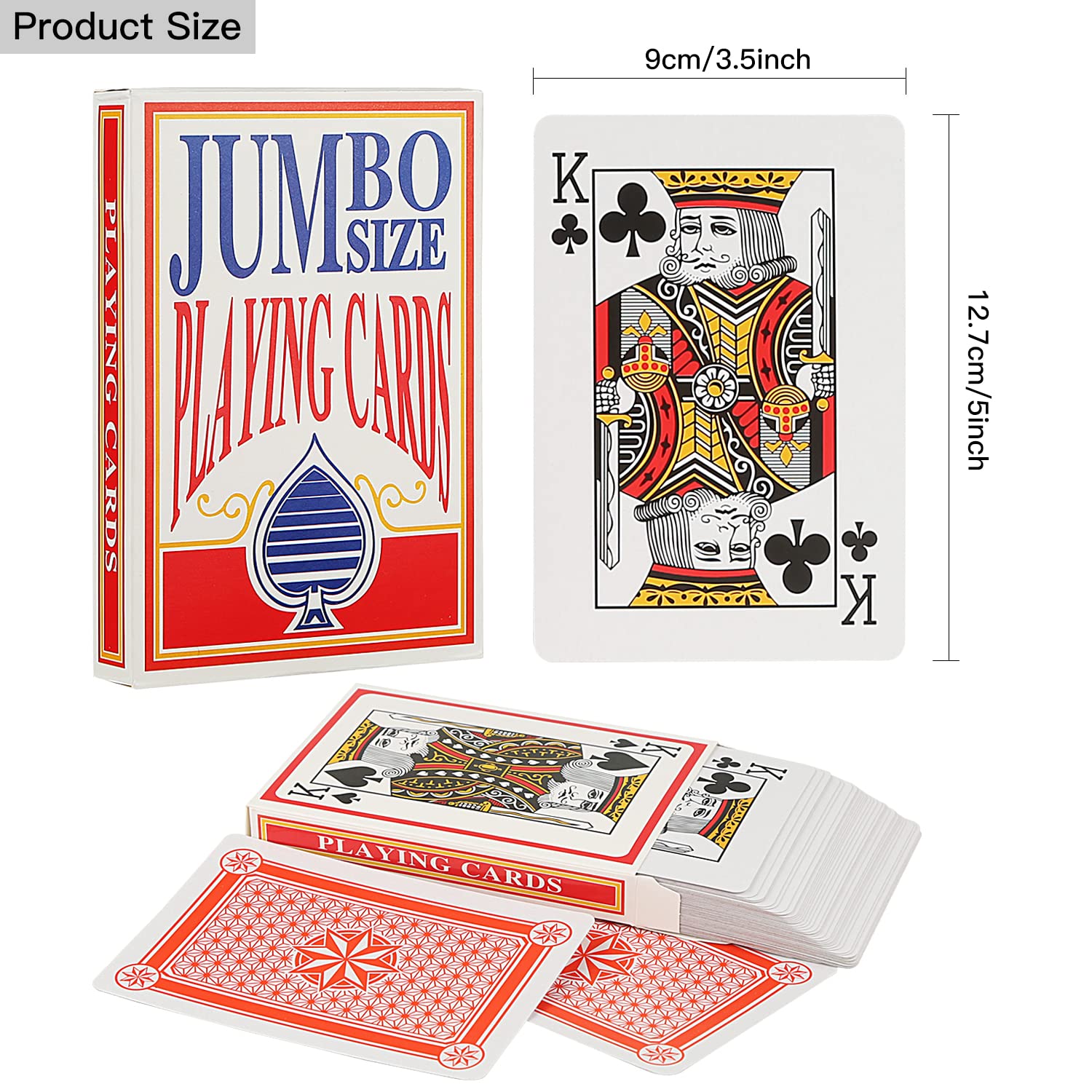 Amazon.com: SeptCity Jumbo Playing Cards, 3.5 X 5 Inches Super Big