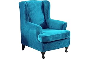 Elegant Velvet Wingback Chair Covers Enhance Your Living Room's Comfort and Sophistication