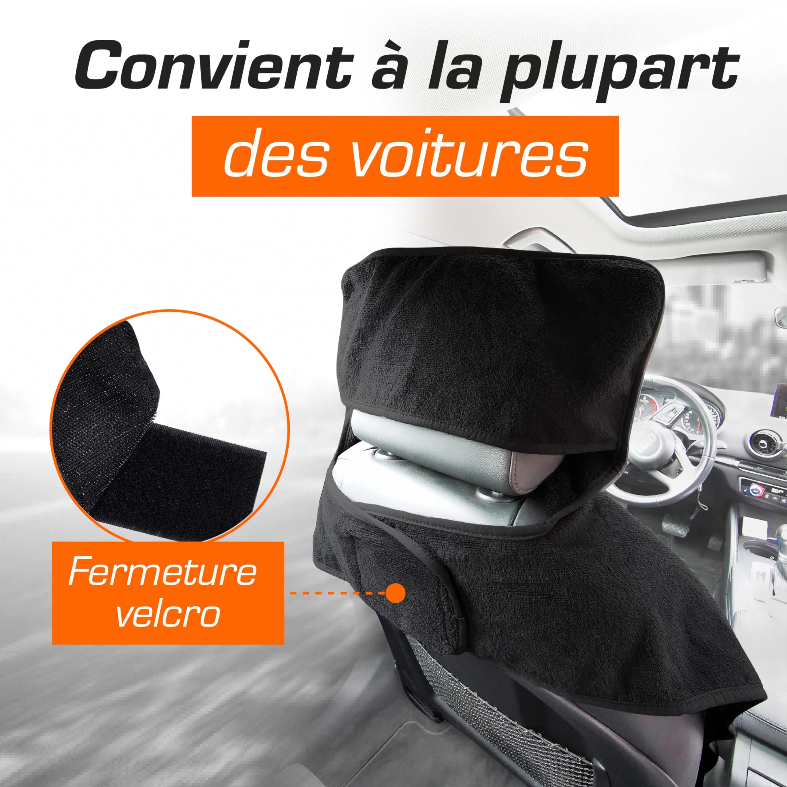 upgrade4cars Housse de Siege Voiture Universelle Avant Individuel Anti Transpiration pour Ete Sport Conducteur | Protection Siège Auto Utilitaire Universel en Coton