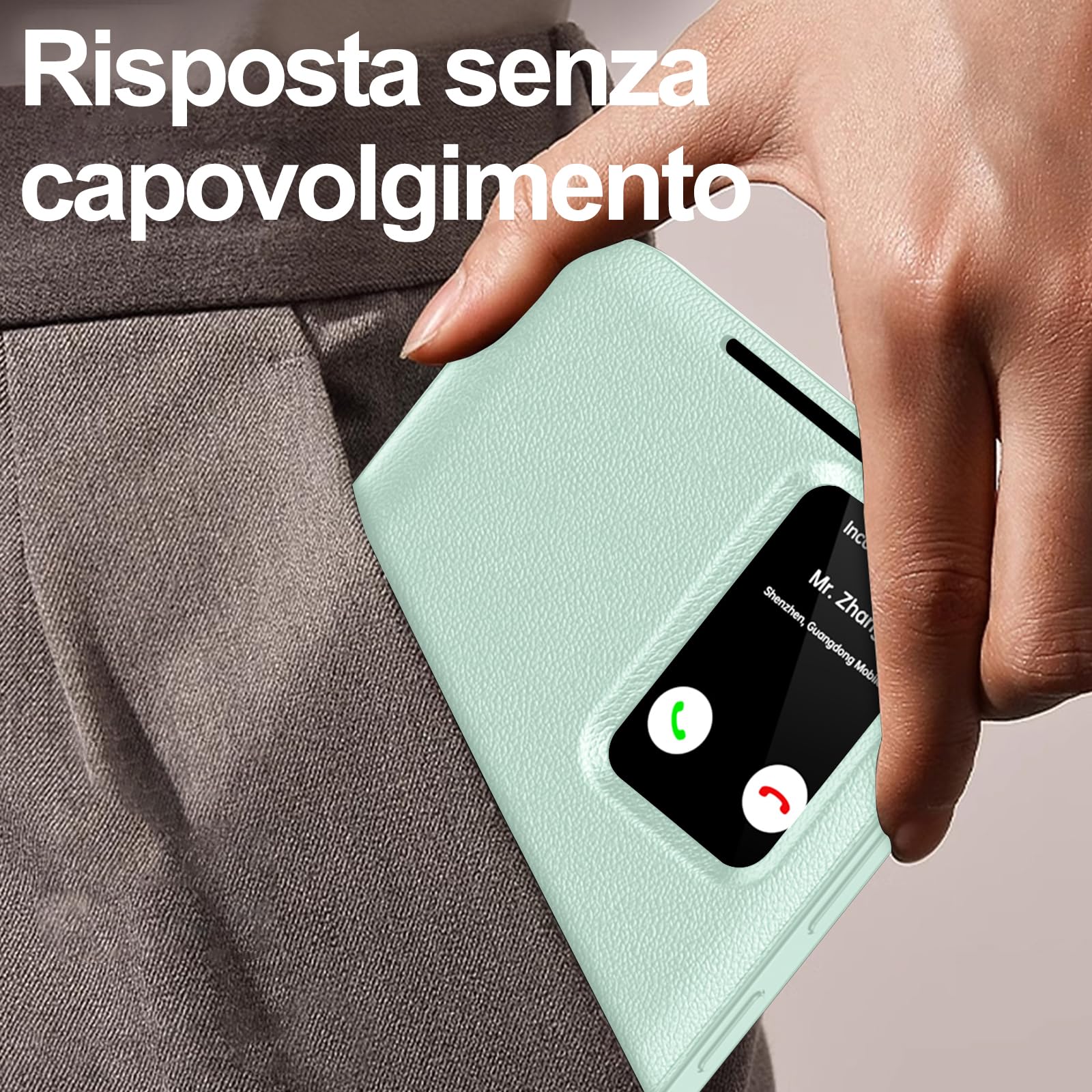 Cover per Samsung Galaxy S23 Ultra Custodia Portafoglio Pelle PU Wallet e Porta Carte Case Flip Libro Con Finestra di Visione Notifiche Cover Antiurto Custodia per Samsung S23 Ultra 5G Case