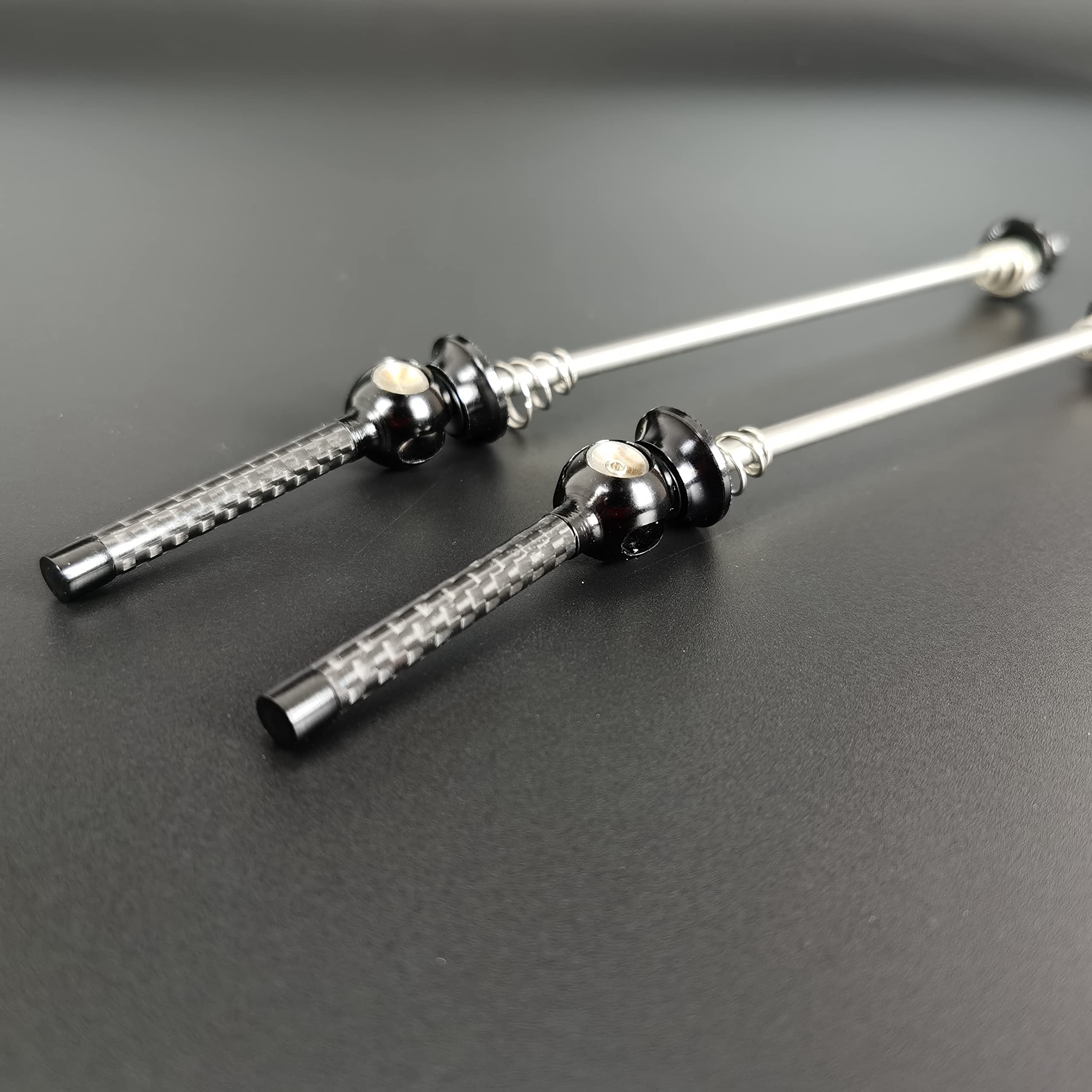 Serrages Et Blocages Rapides 50g! Ultra léger Titanium Matériel Route/MTB Brochettes de vélo de Titane à libération Rapide avec Serrure recouverte de Carbone