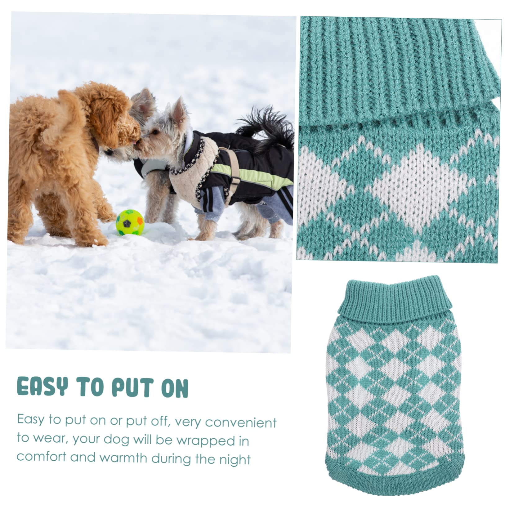 minkissy 4pièces Pull pour Chien Manteau Chaud à Carreaux pour Animaux De Compagnie Vêtements Hiver pour Petits Moyens Et Chiens