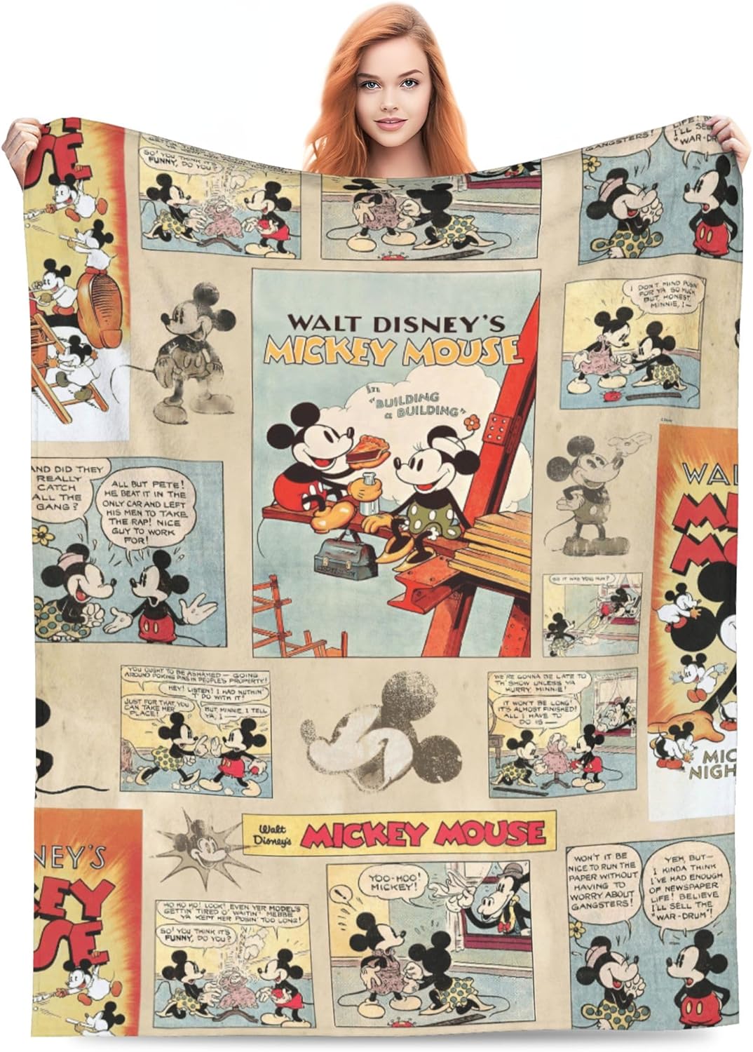 Cute Throw Blanket 60x50 Inches, Blanket Gift for Women and Men, Soft Fuzzy Flannel Blankets for Couch Sofa Travel