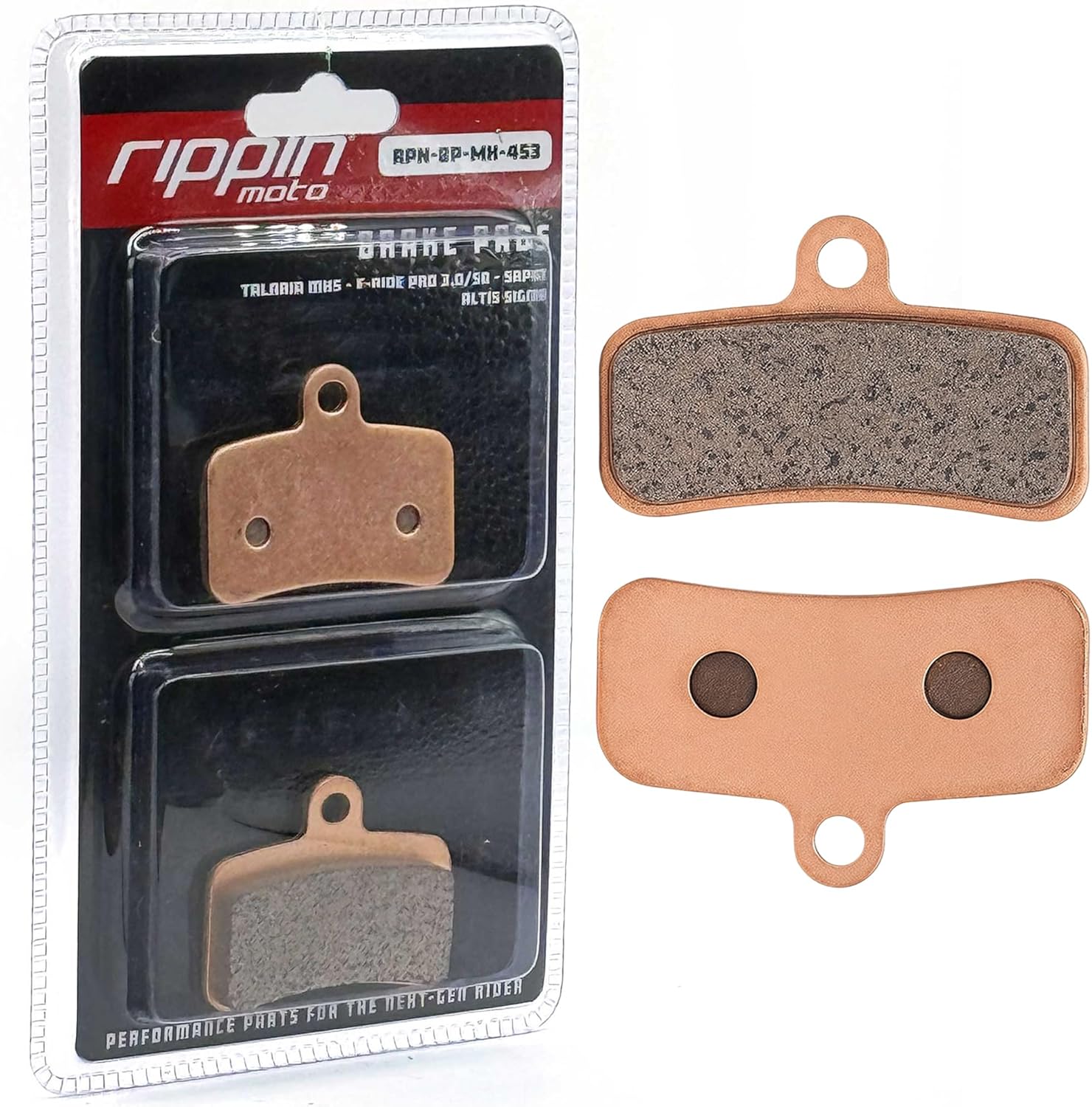 Rippin Moto Sintered Brake Pads for Electric Dirt Bikes (Large Pad – Talaria MX5 / E-Ride PRO SR & 3.0 / SRPNT/Altis Sigma)