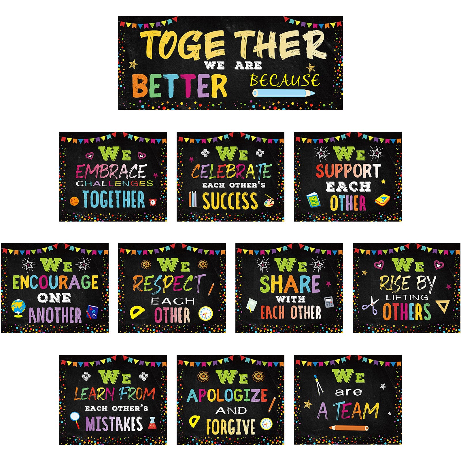 Buy 12 Pieces Motivational Classroom s Bulletin Board Positive Sayings Inspirational Quote Wall