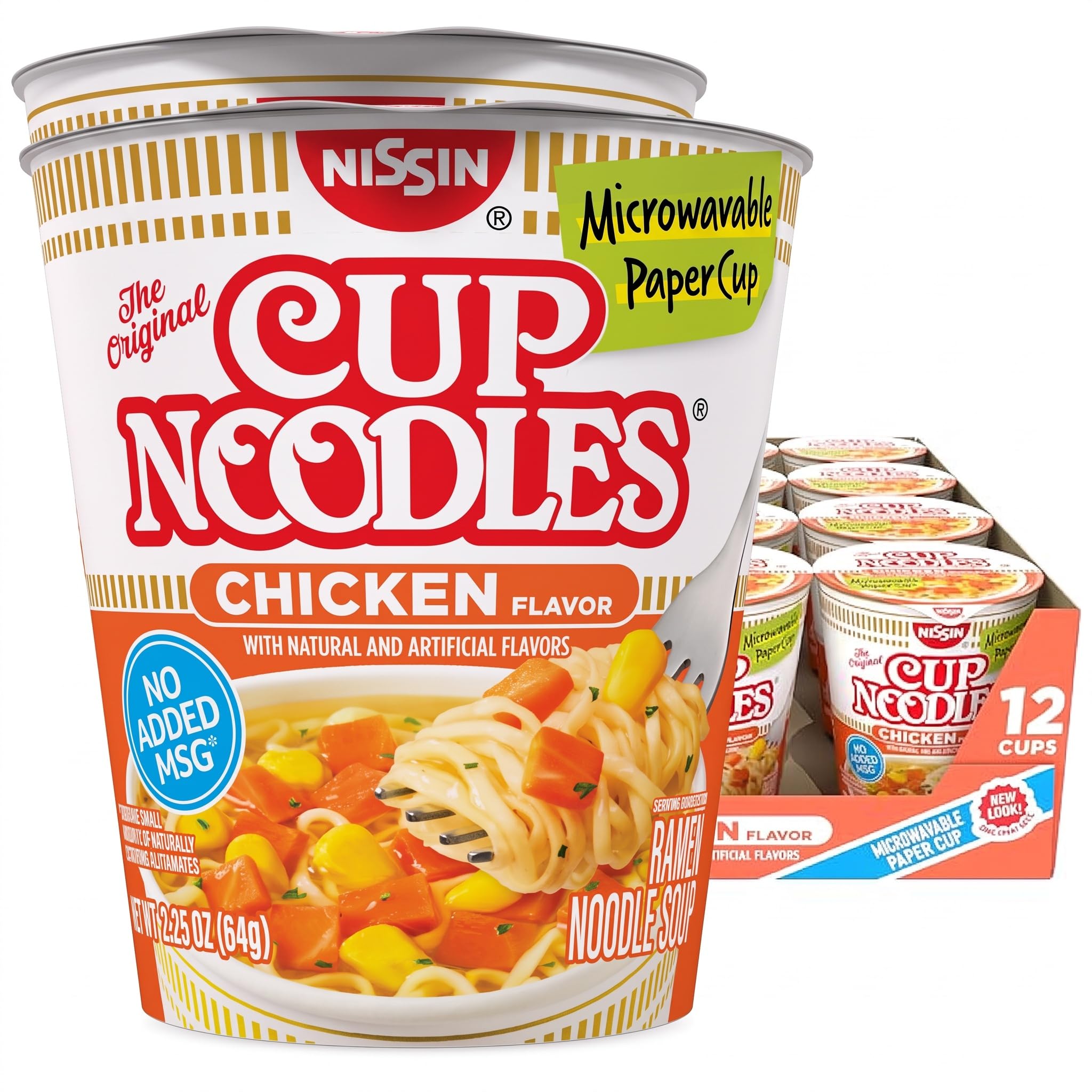 Amazon.com: Nissin, Cup Noodles Soup, Chicken Flavor, 2.25 oz