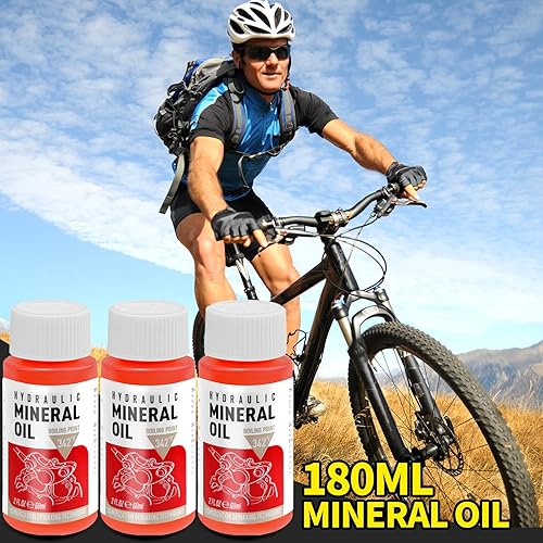 Miniatura 3 de Kit de purga de frenos para Shimano, TEKTRO, TRP Frenos de disco hidráulicos, kit de purga de líquido de frenos con aceite mineral de 6.1 fl oz para