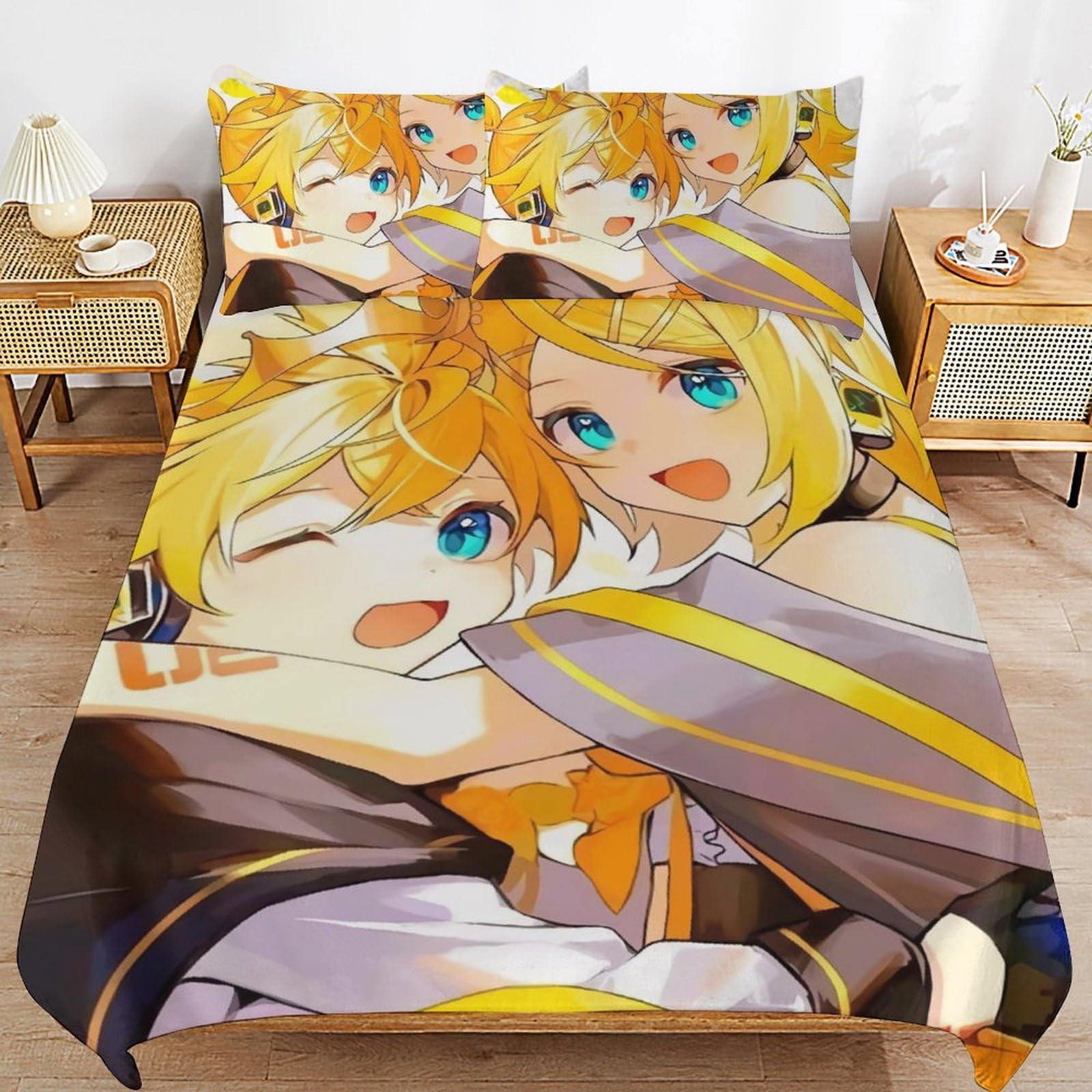 Amazon｜鏡音リン・レン 布団カバー 三点セット 枕カバー 柔らかい
