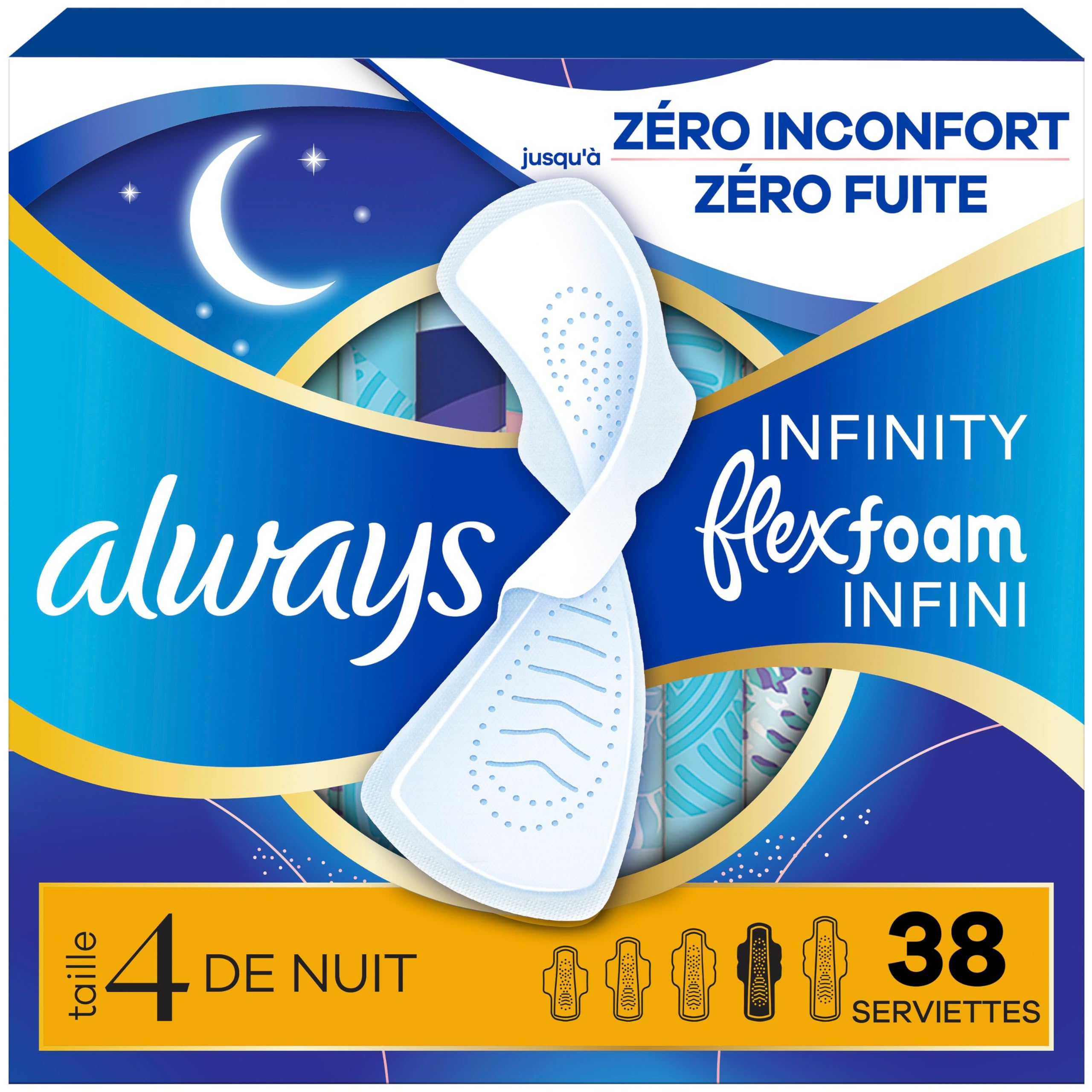 always Infinity FlexFoam Size4 3箱セット Always Infinity with FlexFoam Pads, Size 4, Overnight Absorbency