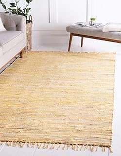 Unique Loom Chindi Cotton Collection Soft Hand Woven Natural Fiber Strip...