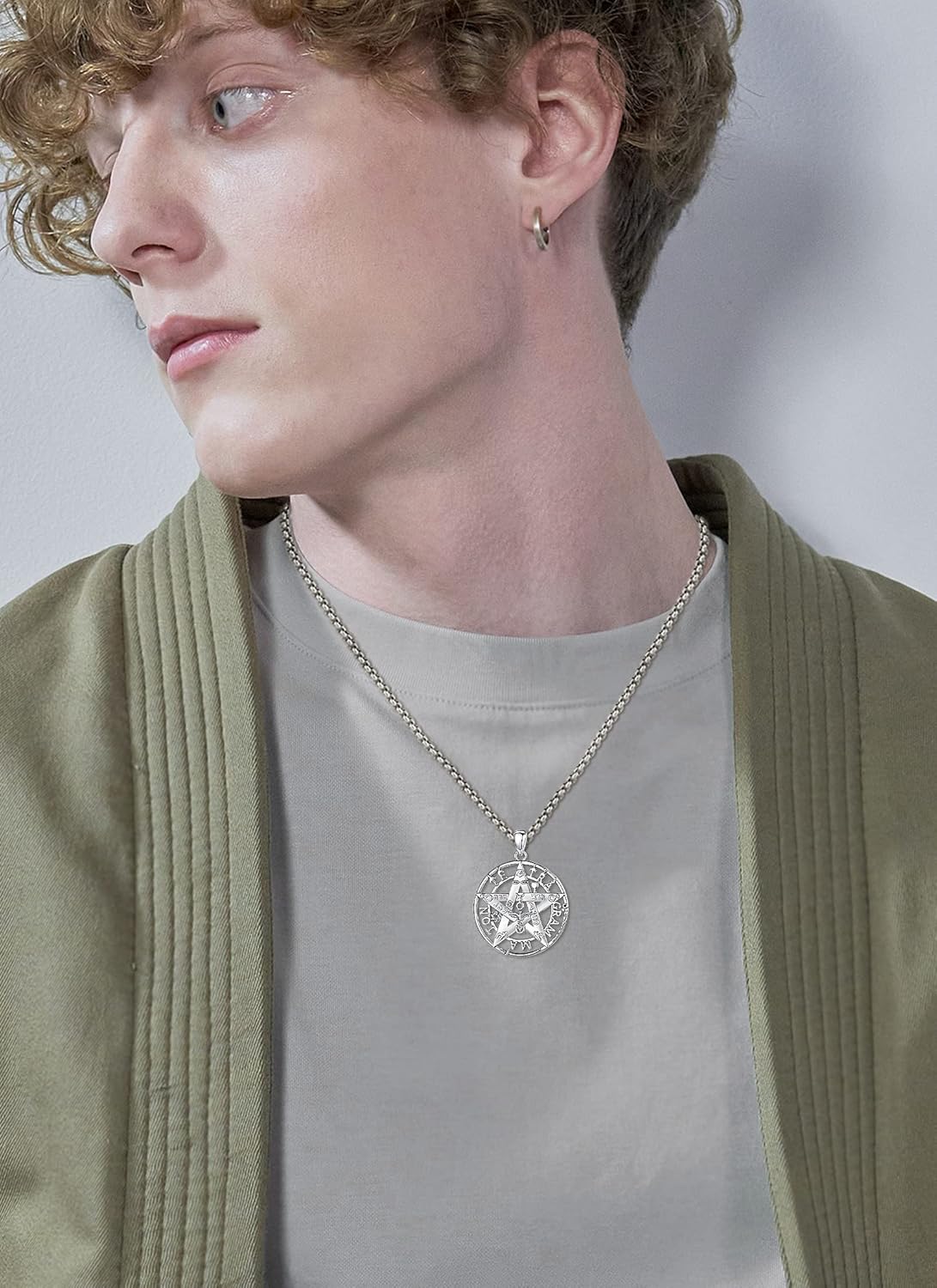 CELESTIA 925 Sterling Silver Tetragrammaton Pendant/Tetragrammaton Rings/Masonic Necklace/Pentagram Jewelry for Women Men - Image 6