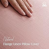 Vista 138 de Foindtower Paquete de 2 fundas de almohada decorativas de lino y liso, funda de cojín decorativa suave, estilo bohemio campestre para silla, sofá