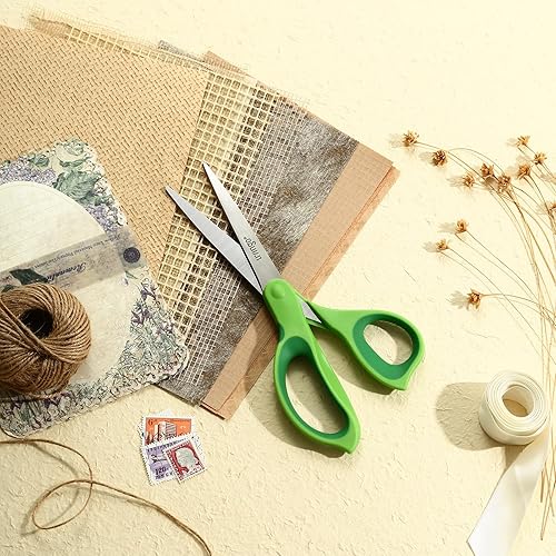 Miniatura 5 de LIVINGO Tijeras para zurdos multiusos, paquete de 3 tijeras afiladas de acero inoxidable de 8.5 pulgadas para adultos, para escuela, oficina, hogar,