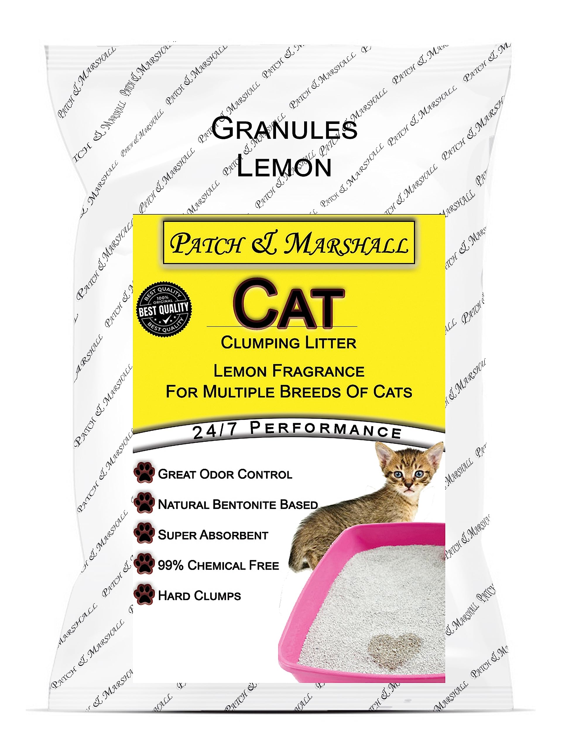 Patch & Marshall Lemon Fragrance Non-Dust Clumping Scoopable Smart Bentonite Clay Cat Litter, 1 Kg, Granules (B0CCDF6RNF) Amazon Price History, Amazon Price Tracker