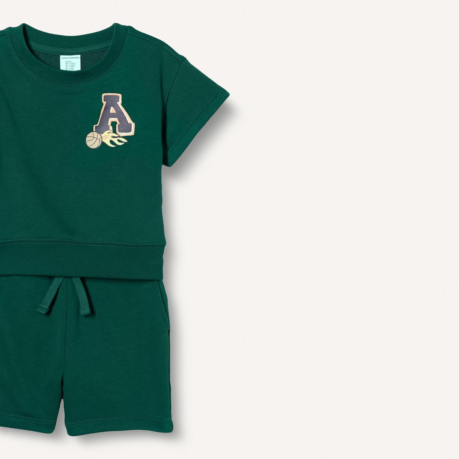Amazon Essentials Boys and Toddlers' Relaxed Fit Sweatshirt and Shorts Set