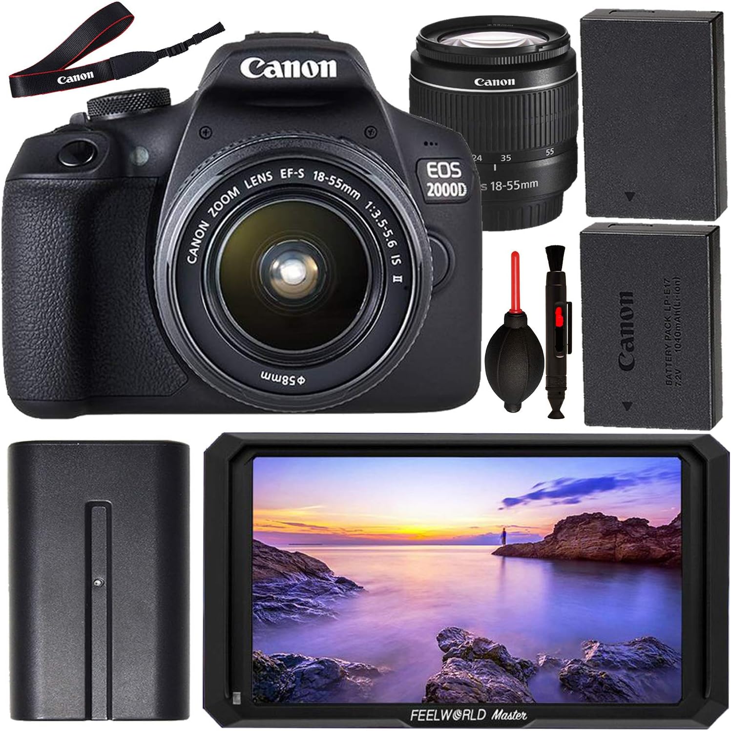 Canon EOS 2000D DSLR Camera with EFS 1855mm is II Lens