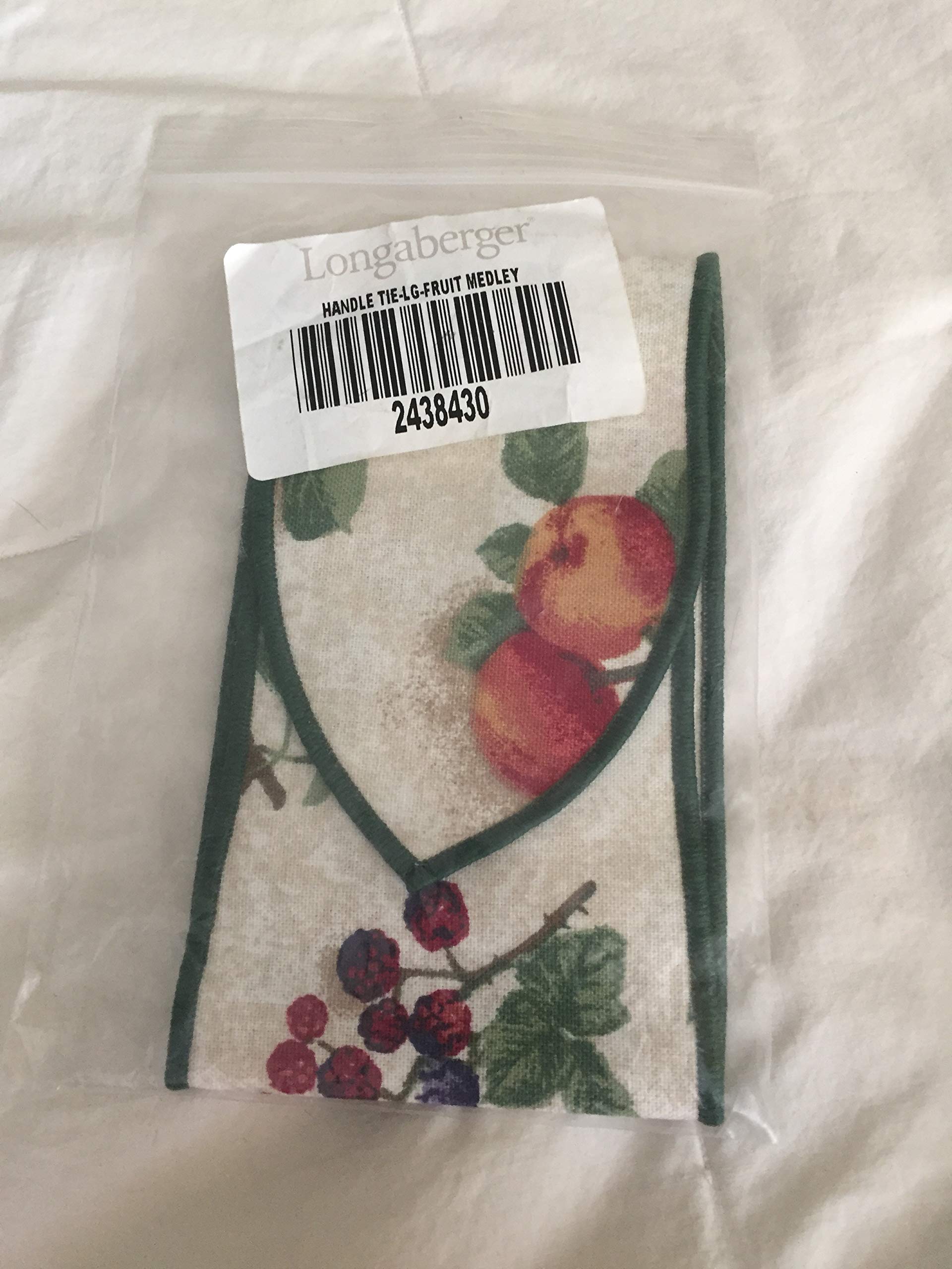 Longaberger Large Handle Tie in Fruit Medley Fabric