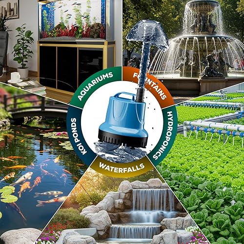 Miniatura 6 de Bomba de agua de bajo consumo de energía de baja succión de alimentación inferior anfibia (660 GPH)