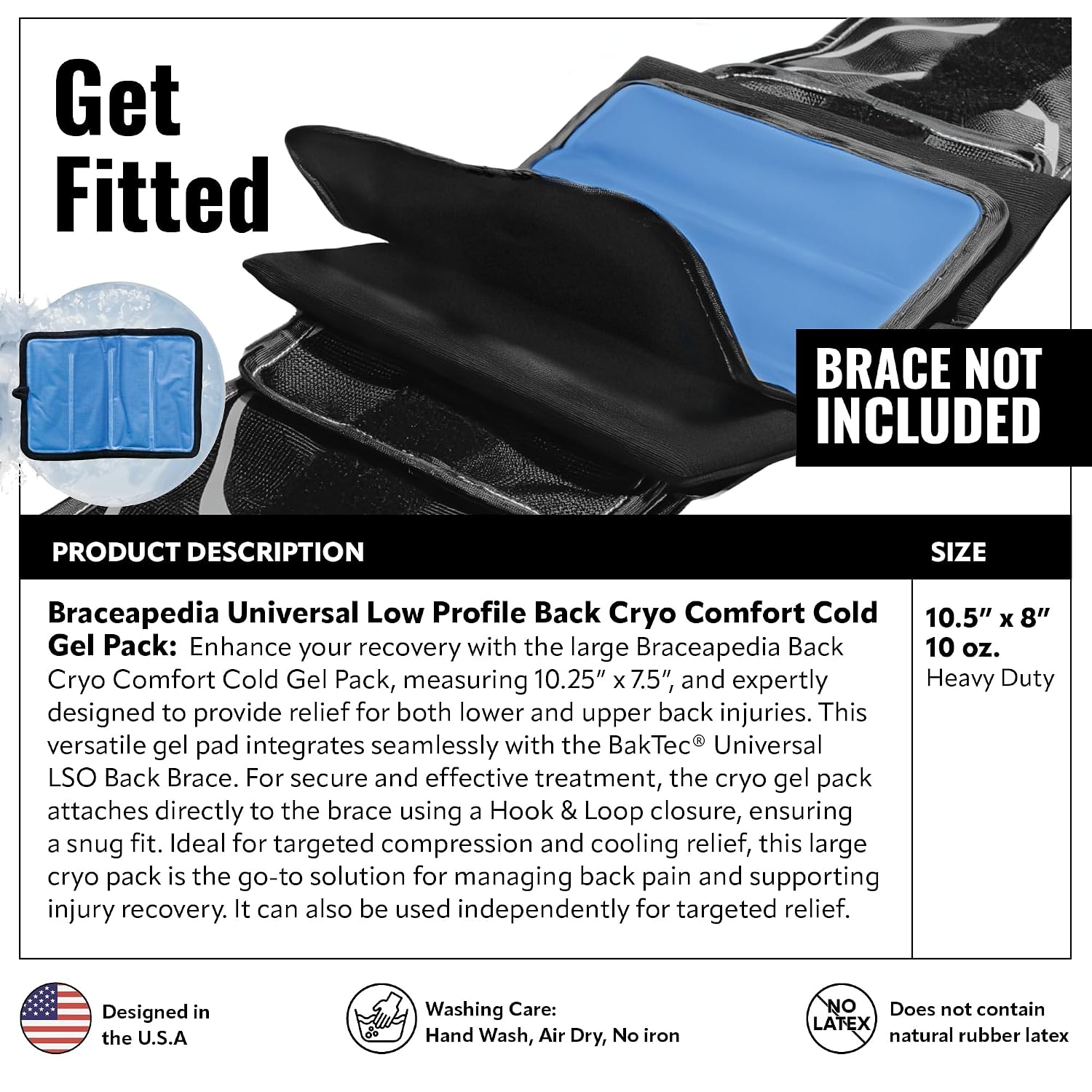 Reg Size Braceapedia BakTec with XL Cold Gel Pack image 5