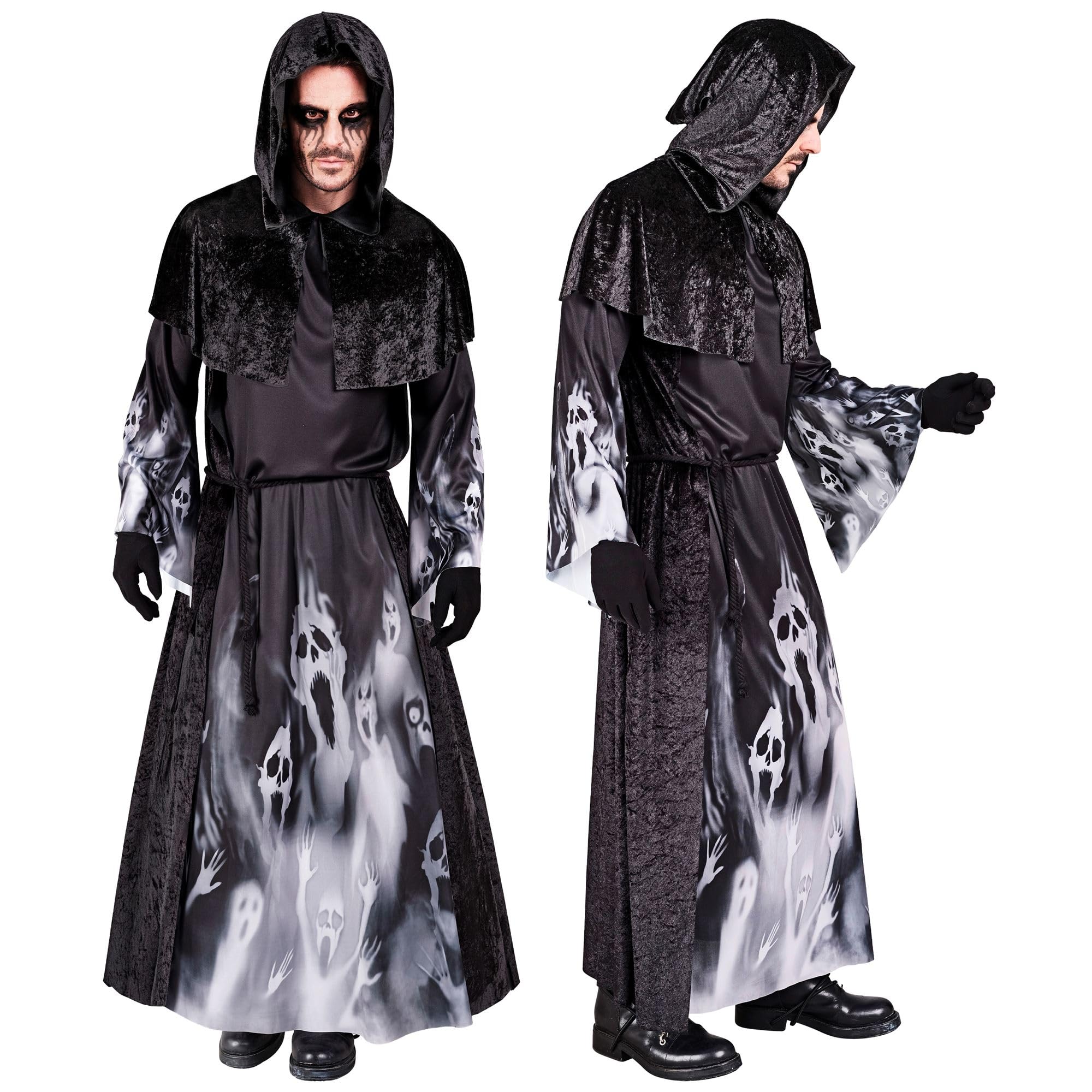 W WIDMANN MILANO Party Fashion 22421 Kostüm Schreiende Seelen Costume Screaming Souls, Black, S - Image 2