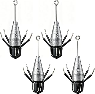 4Pcs Sputnik Sinkers, 2-in-1 Long Tail Detachable Fishing Weights