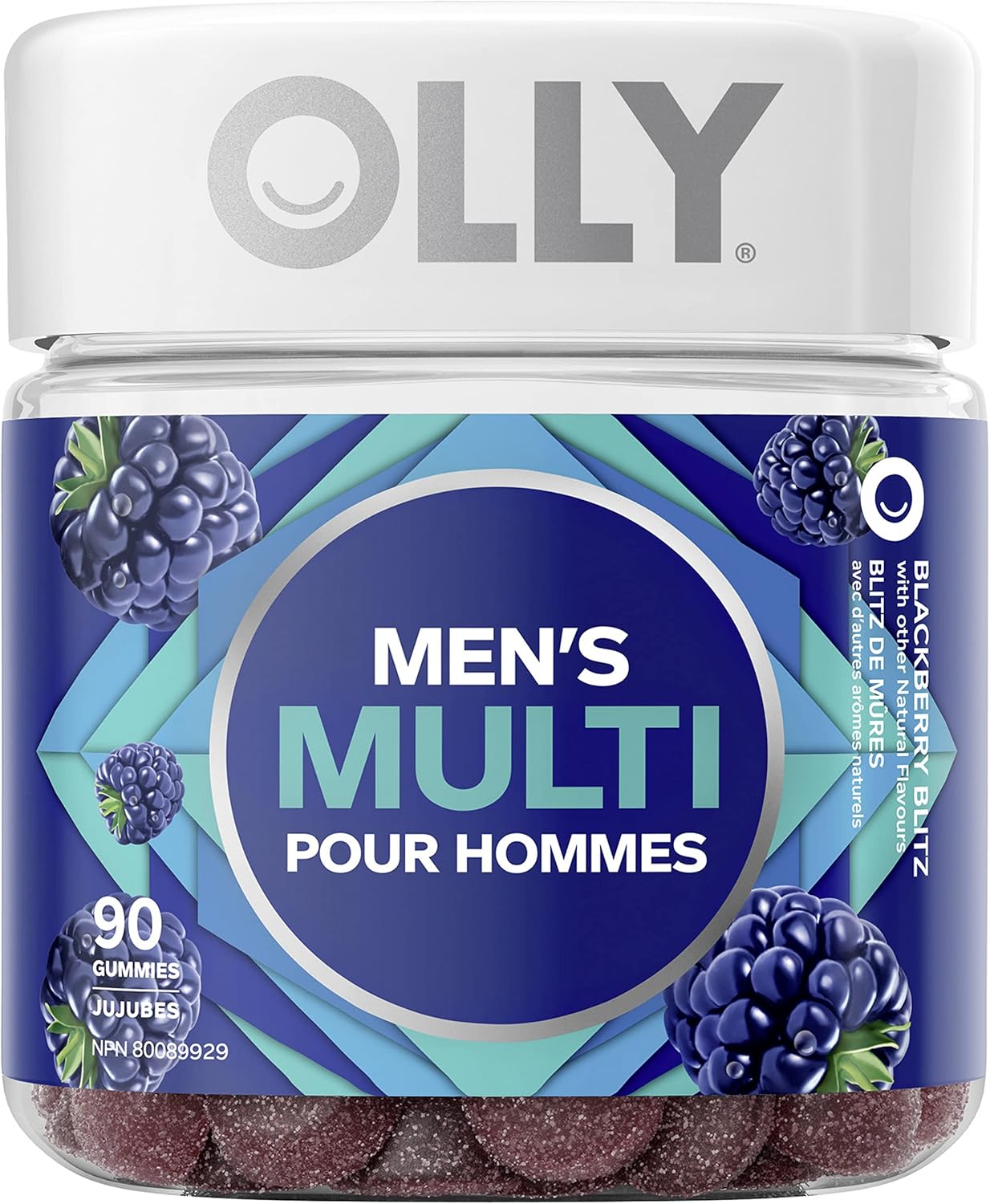 OLLY Men's Multi Gummy Supplement with no artificial flavours and