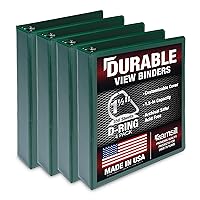 Vista 49 de Samsill Carpeta duradera de 3 anillos de 1 pulgada, fabricada en Estados Unidos, carpeta de anillos en D, cubierta transparente personalizable