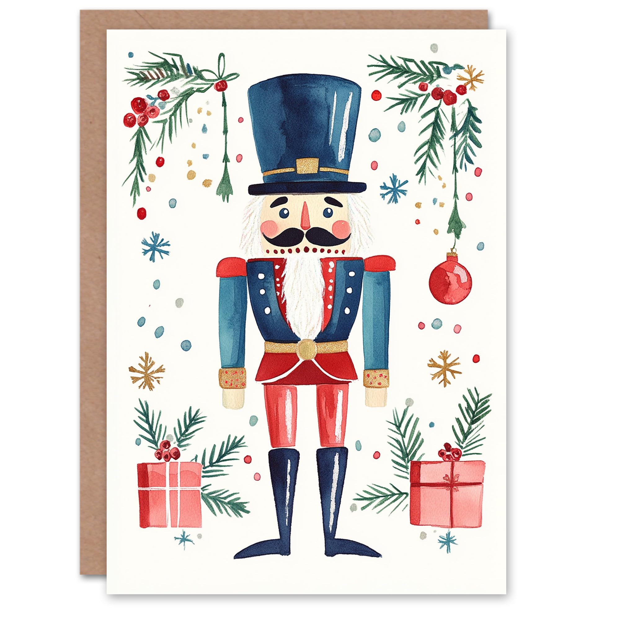 Wee Blue Coo Decoration Nutcracker Doll Festive Fun Xmas For Child Kids Christmas Card
