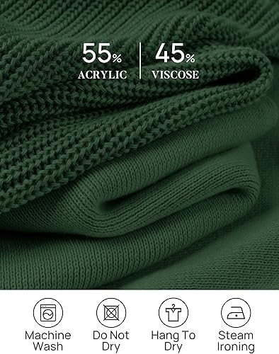 Miniatura 6 de ZESICA Conjunto de 2 piezas de suéter de manga larga con cuello alto falso para mujer, sudadera de punto con pantalones de cintura alta, conjuntos