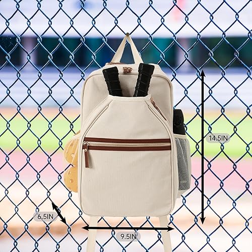 Miniatura 4 de DYSHAYEN Mochila de pickleball, bolsas de pickleball para mujer, bolsa de paleta de pickleball, se adapta a 2 paletas, regalos de pickleball para
