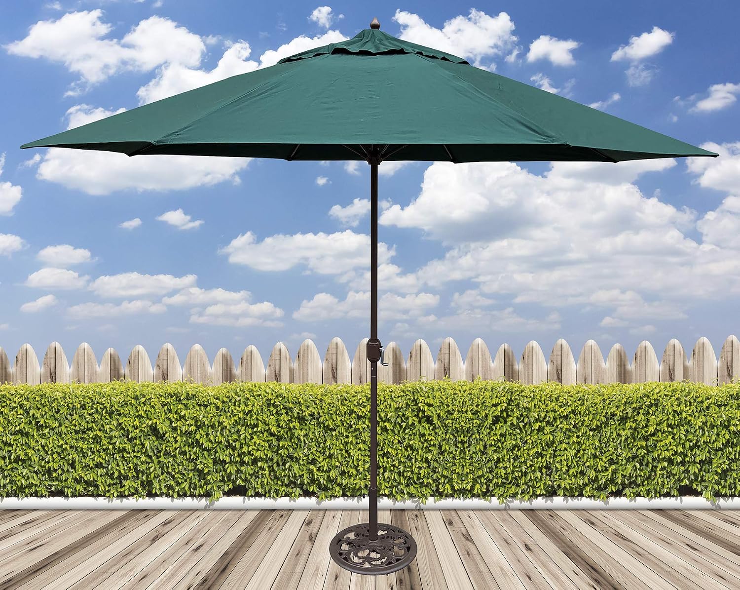 Tropishade 11' Umbrella with Premium Green Olefin Cover (Base not included)