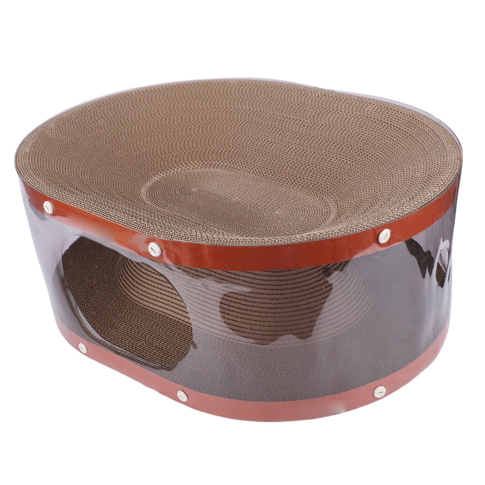 Cocoarm Griffoir pour Chat avec Tunnel en Carton ondulé et Lit courbé,