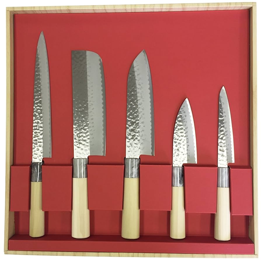 刺身包丁 5本セット Amazon|ヤクセル 包丁 5本組セット 【刺身包丁・菜切包丁・三徳