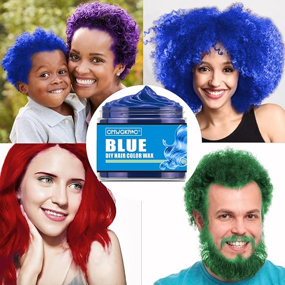 4 Colors Temporary Hair Color for Kids,Gifts for Teens,Girls,Boys,Gifts for Kids,Temporary Hair Dye,Hair Color Spray Green Red Blue Purple Hair Dye Hair Wax Color,Instant Color Wax Halloween Party