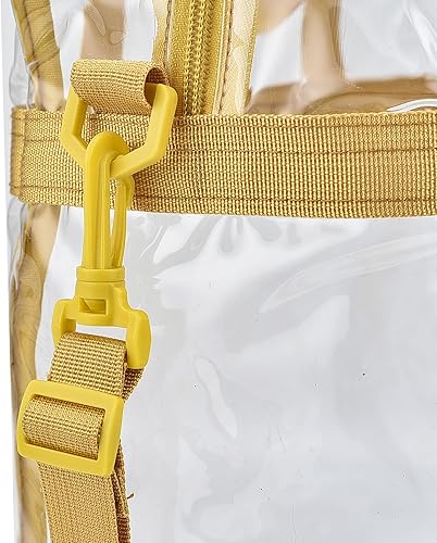 Vista 385 de Oraben Bolsa transparente transparente aprobada para estadios de 12 x 6 x 12 pulgadas, bolsa de estadio para trabajo, juegos deportivos, gimnasio